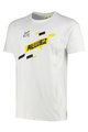 TDF Cyklistické tričko s krátkym rukávom - TDF ROUTE - biela