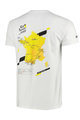 TDF Cyklistické tričko s krátkym rukávom - TDF ROUTE - biela