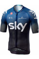 CASTELLI Cyklistický dres s krátkym rukávom - TEAM SKY 2019  - biela/modrá/čierna