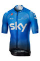 CASTELLI Cyklistický dres s krátkym rukávom - TEAM SKY 2019 - biela/svetlo modrá/čierna