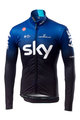 CASTELLI Cyklistický dres s dlhým rukávom zimný - TEAM SKY 2019 WINTER - modrá/čierna/biela