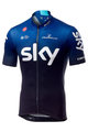 CASTELLI Cyklistický dres s krátkym rukávom - TEAM SKY FAN 2019  - čierna/modrá/biela