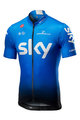 CASTELLI Cyklistický dres s krátkym rukávom - TEAM SKY FAN 2019 - biela/čierna/svetlo modrá