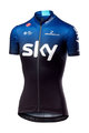 CASTELLI Cyklistický dres s krátkym rukávom - TEAM SKY FAN 2019 - biela/čierna/modrá