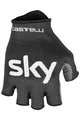 CASTELLI Cyklistické rukavice krátkoprsté - TEAM SKY 2019 - modrá/čierna