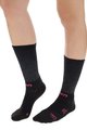 UYN Cyklistické ponožky klasické - AERO WINTER LADY - čierna/ružová