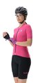 UYN Cyklistický dres s krátkym rukávom - LIGHTSPEED LADY - ružová/čierna