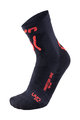UYN Cyklistické ponožky klasické - MOUNTAIN MTB - červená/čierna