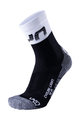 UYN Cyklistické ponožky klasické - LIGHT - čierna/biela/šedá