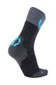UYN Cyklistické ponožky klasické - LIGHT - čierna/modrá/šedá