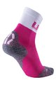 UYN Cyklistické ponožky klasické - LIGHT LADY - biela/šedá/ružová