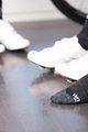 UYN Cyklistické ponožky klasické - SUPPORT - biela/čierna
