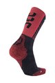 UYN Cyklistické ponožky klasické - SUPPORT - čierna/červená