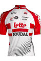 Cyklistický dres s krátkym rukávom - LOTTO SOUDAL 19 KIDS - biela/červená