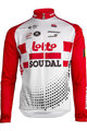 Cyklistický dres s dlhým rukávom letný - LOTTO SOUDAL 19 SMR - biela/červená