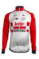 Cyklistická zateplená bunda - LOTTO SOUDAL 2019 - červená/biela