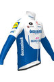 Cyklistický dres s dlhým rukávom letný - QUICKSTEP 20 SUMMER - biela/modrá