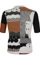 SANTINI Cyklistický dres s krátkym rukávom - DELTA OPTIC - biela/oranžová/čierna