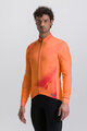 SANTINI Cyklistický dres s dlhým rukávom zimný - PURE DYE - oranžová