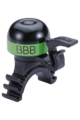 BBB Mini zvonček na bicykel s univerzálnym úchytom - BBB-16 MINIFIT - zelená