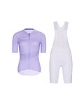 RIVANELLE Cyklistický krátky dres a krátke nohavice - GLAMOR - biela/fialová