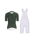 RIVANELLE Cyklistický krátky dres a krátke nohavice - ELEVATE - biela/zelená