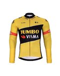 BONAVELO Cyklistický zimný dres a nohavice - JUMBO-VISMA 2024 WNT - žltá/čierna