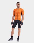 ALÉ Cyklistický dres s krátkym rukávom - SOLID COLOR BLOCK - oranžová