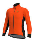 ALÉ Cyklistická zateplená bunda - SOLID FONDO WINTER - oranžová