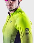 ALÉ Cyklistický dres s dlhým rukávom zimný - R-EV1 CLIMA PROTECTION 2.0 VELOCITY WIND G+ - žltá/čierna