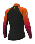 ALÉ Cyklistický dres s dlhým rukávom zimný - R-EV1 CLIMA PROTECTION 2.0 VELOCITY WIND G+ - oranžová/čierna