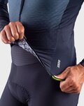 ALÉ Cyklistický dres s dlhým rukávom zimný - R-EV1 CLIMA PROTECTION 2.0 VELOCITY WIND G+ - šedá/čierna