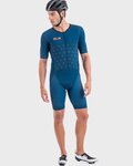 ALÉ Cyklistická kombinéza - TRIATHLON  MAUI LONG TRI SS - modrá