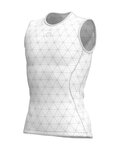 ALÉ Cyklistické tričko bez rukávov - QUARK LESS - biela