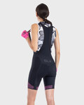 ALÉ Cyklistické nohavice krátke s trakmi - PRS MASTER 2.0 LADY - čierna/ružová