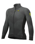 ALÉ Cyklistický dres s dlhým rukávom zimný - PR-S STORM - čierna/šedá
