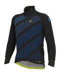 ALÉ Cyklistická zateplená bunda - PR-R TAK WOOL THERMO - čierna/modrá