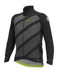 ALÉ Cyklistická zateplená bunda - PR-R TAK WOOL THERMO - čierna/šedá
