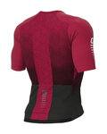 ALÉ Cyklistický dres s krátkym rukávom - R-EV1  VELOCITY - bordová