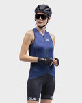 ALÉ Cyklistický dres bez rukávov - SOLID LEVEL LADY - modrá