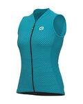 ALÉ Cyklistický dres bez rukávov - SOLID LEVEL LADY - zelená