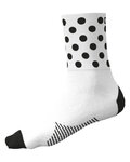 ALÉ Cyklistické ponožky klasické - BUBBLE - biela