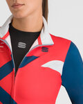 SPORTFUL Cyklistický dres s dlhým rukávom zimný - SQUADRA W - červená/modrá