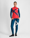 SPORTFUL Cyklistický dres s dlhým rukávom zimný - SQUADRA W - červená/modrá