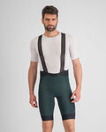 SPORTFUL Cyklistické nohavice krátke s trakmi - SUPERGIARA - zelená