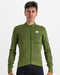 SPORTFUL Cyklistický dres s dlhým rukávom zimný - MONOCROM THERMAL - zelená