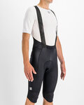 SPORTFUL Cyklistické nohavice krátke s trakmi - BODYFIT PRO THERMAL - čierna