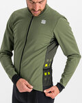 SPORTFUL Cyklistická vetruodolná bunda - NEO SOFTSHELL - zelená/čierna
