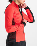 SPORTFUL Cyklistická vetruodolná bunda - NEO SOFTSHELL - červená/čierna