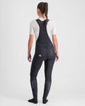 SPORTFUL Cyklistické nohavice dlhé s trakmi - TOTAL COMFORT W - čierna